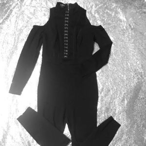 Jumpsuits black strech long sleeve